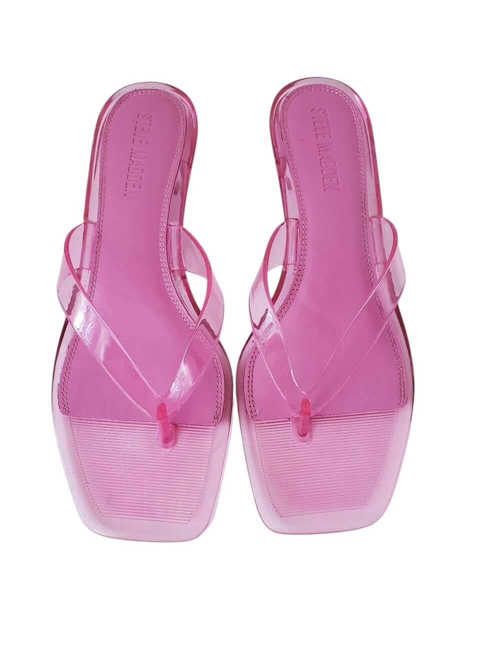Steve Madden Pink Clear Kittem Heels